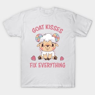 Spread Love and Laughter with Our Goat Kisses Fix Everything T-Shirt